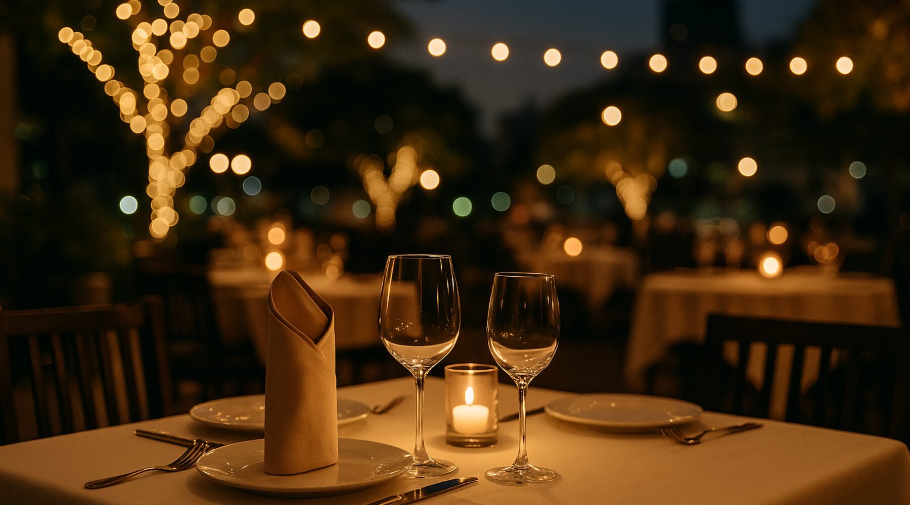 Ambiente nocturno para cenar en Bucaramanga